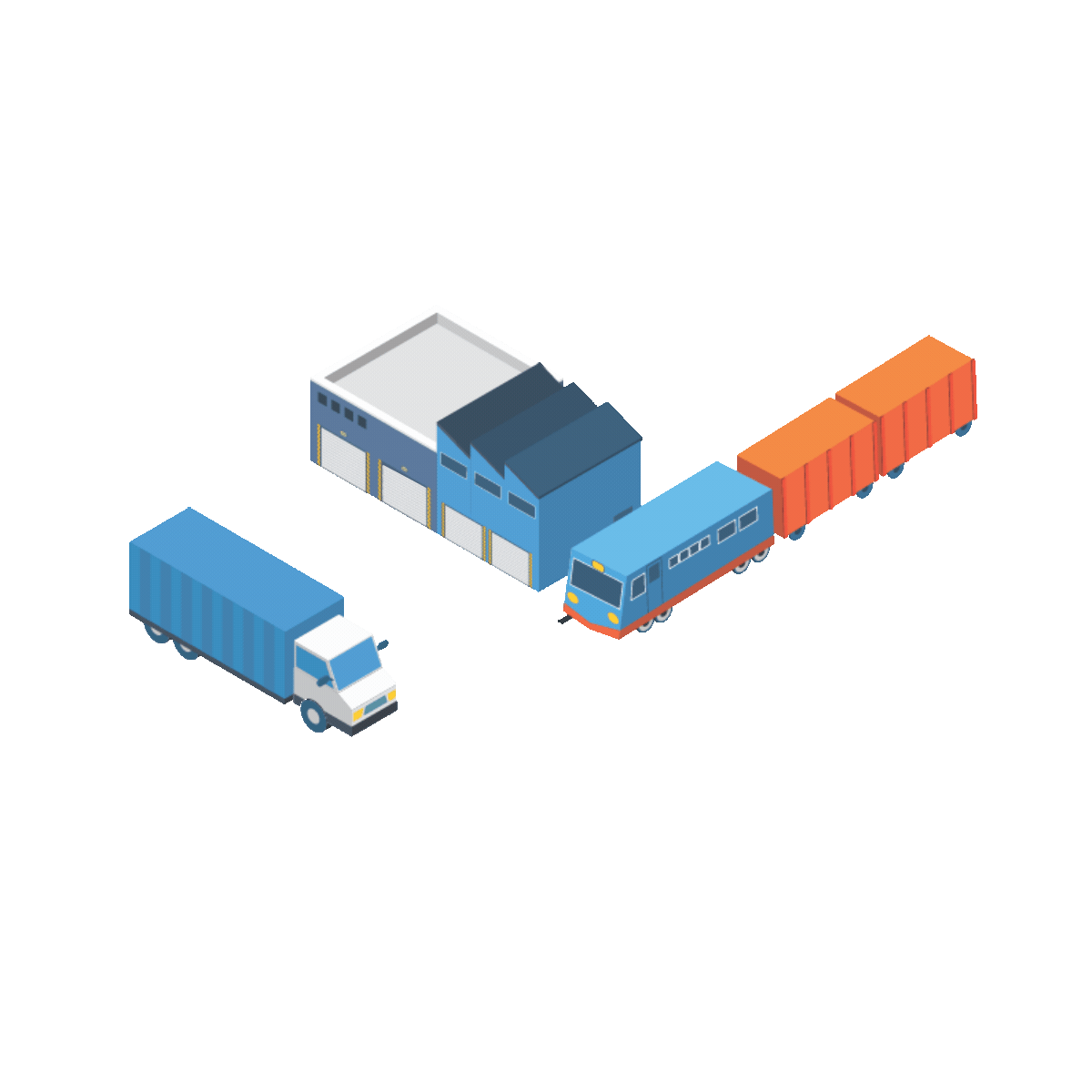 Whiz Delivery truck and warehouse